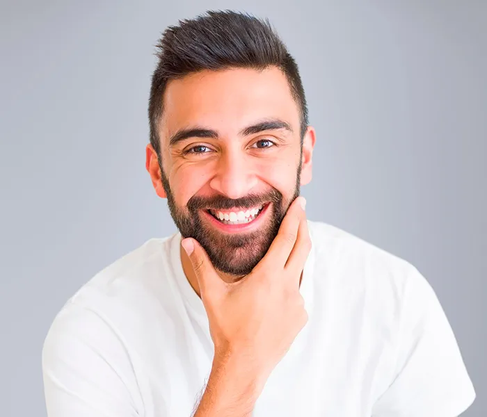 Single Dental Implants - Smiling man after care at a trusted family dentist in Bellingham.